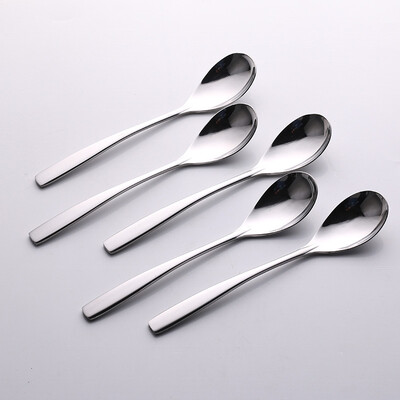 

Jingdong supermarket sunshine flying song 304 stainless steel spoon rice spoon Hotel supplies Western food dessert spoon 5 only installed