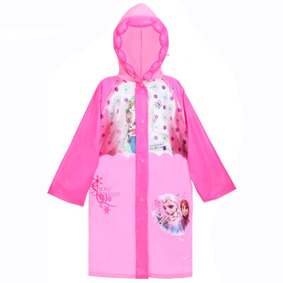 

Disney Disney children raincoat boys and girls rain pirate book bag thickening cartoon pupil raincoat 1013 ice and snow powder