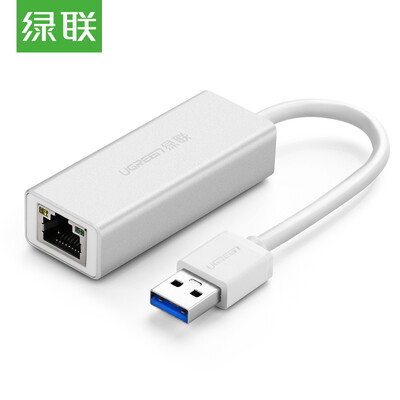 

Зеленый союз (UGREEN) Gigabit проводной LAN USB к RJ45 Кабель интерфейсный конвертер USB3.0 внешний сетевой интерфейс Apple Mac ноутбук адаптер белый 20255