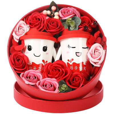 

Dream Bridge B & D Wedding Gift Creative Day Wooden Decoration Birthday Gift Send Girl Valentine's Day Gift Couple to Cup Rose Box