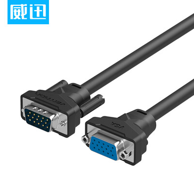 

WDC (VENTION) VGA удлинительный кабель VGA от мужчины к женскому HD-кабелю VGA (3 + 6) компьютерный монитор проектор видео HD кабель 2 метра черный DAABH