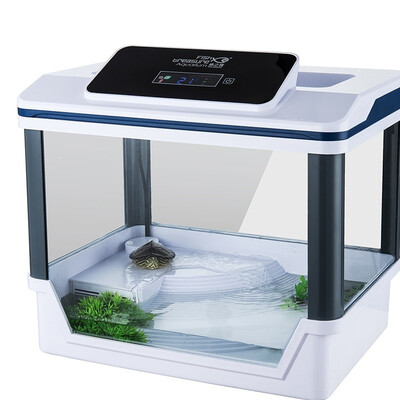 

Fish treasure turtle tank aquarium with a balcony Brazil turtle turtle turtle turtle shell box LED lights water cycle digital turret TK-35