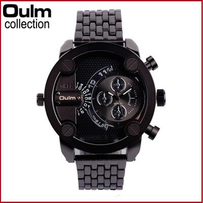 

OULM 3130 Men Quartz Military Fashion Unique Watch Dual Display Quartz Wrist Watch Outdoor Military Sports Watches