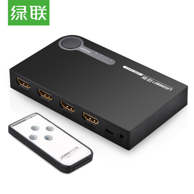 

Green UGREEN HDMI switch 3 into a three out of a 4K high-definition 3D video distributor computer box TV with remote control to share the black 40234