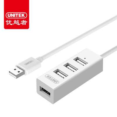 

Улучшенный человек (UNITEK) Y-2146CWH USB 2.0 разветвитель вытащили четырьмя скоростями концентратор HUB ноутбук Конвертер расширен света полосы Белый 80см