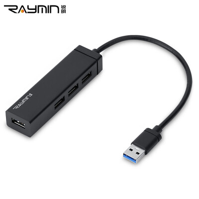 

Rui Ming RF240BK USB splitter USB30 high-speed expansion of four HUB hub computer notebook a drag four black