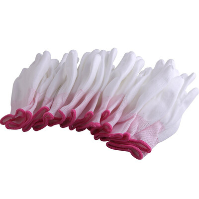 

Новые Юэ Чан Хуэй трудовой страховой перчатки Ту относится к износу покрытия пупа Нескользящие перчатки хлопчатобумажные перчатки антистатические рабочие рабочие перчатки 10 пар S код порошок B11406