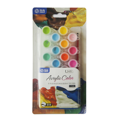 

ZHIGAO 24 Color Children&39s Drawing Acrylic Pigment 25ml Creative DIY