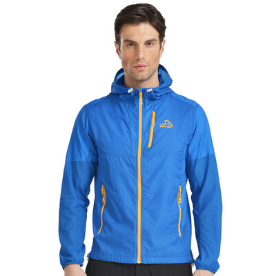

Pearson and (PELLIOT) outdoor skin clothing men and women breathable couple skin windbreaker 1798 male deep hole blue L