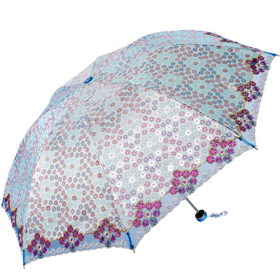 

Jingdong supermarket] paradise umbrella deer Tougong three fold ultra-light umbrella 33045E light blue