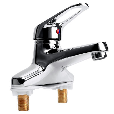 

Dezhong DEZHONG 6319 Basin Faucet Wash Basin Pedestal Faucet Washbasin Washbasin Copper Faucet Double Hole Hot&Cold