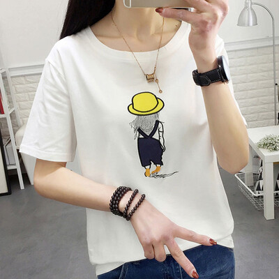 

VIVAHEART Korean T-shirt embroidery pattern short-sleeved T-shirt female VWTD174233 orange L