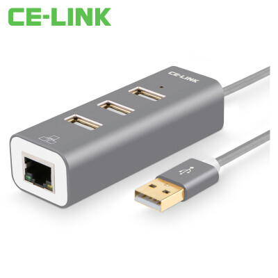 

CE-LINK USB2.0 cable 100M network card-free drive 100M Ethernet adapter USB to RJ45 Mac laptop flat panel external card aluminum alloy silver A1995