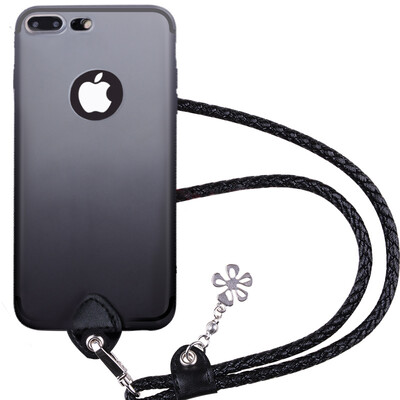 

Zi яблочный пирог с вытяжным шнуром iphone7plus 7plus телефон оболочки мобильный телефон силиконовой оболочки 7P все включено мягкой матовой крышкой может Холтер 5,5 дюйма черный градиент
