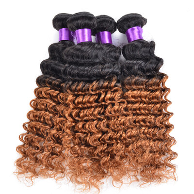 

Ombre deep wave Malaysian hair 5 bundles 8a Afro Deep Curly Weave Ombre Human Hair Dark Brown Virgin Curly Hair Bundle Deals