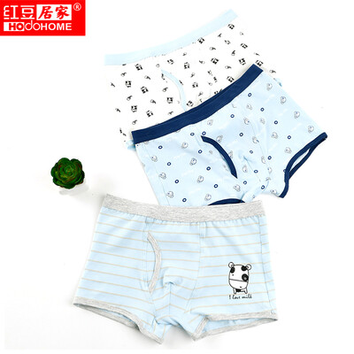 

Red beans home Hodohome children&39s underwear boy boy child three gift box flat angle shorts calf printing 14070
