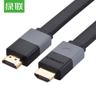 

Зеленый Альянс (UGREEN) Кабель HDMI 2K * 4K HD-кабель Flat Line 1.4 Цифровой видео кабель Компьютер подключен Монитор телевизионной линии Линия проектора 5 м 30112