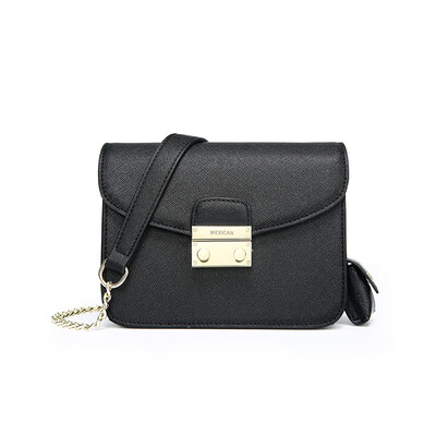 

Scarecrow MEXICAN womens bag shoulder Messenger bag Korean fashion wild chain small square bag MGL70557L-06 black