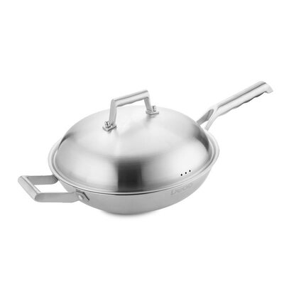 

Debo платина Динслакен Германий Wok 304 нет пары без покрытия из нержавеющей стали три слоя антипригарного 33см