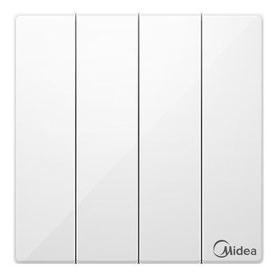 

Midea Midea switch panel four four open double control ya white 86 no border