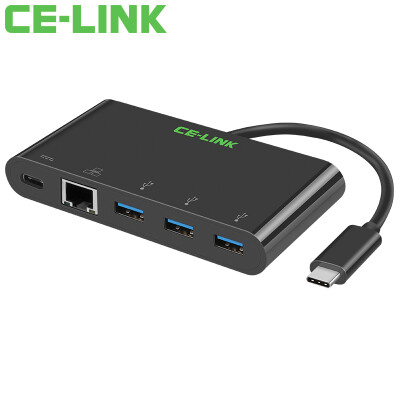 

CE-LINK 1311 Type-C to Gigabit Ethernet + USB3.0 Interface + OTG Hub USB-C Splitter HUB Cable Network Card Type-C to RJ45 Converter