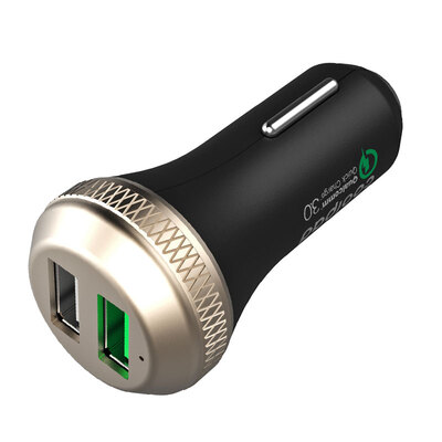 

Прохладный Coolpad QC3.0 9V12V Dual USB Автомобильного зарядное устройство быстрой зарядка смартфоны один для два автомобильных зарядного устройства автомобильного зарядного устройства
