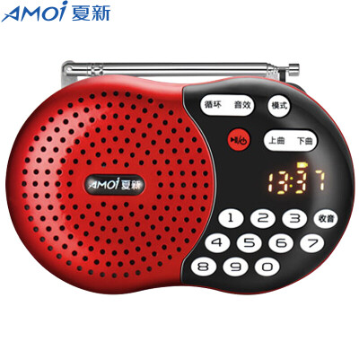 

Amoi x400 Card Speaker Portable Elderly Radio Square Dance Sound Outdoors Outdoor mp3 Музыкальный проигрыватель Аудио спикер (красный)