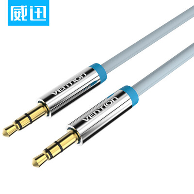 

Wei Xun VENTION AUX audio line car with 35mm public stereo cable connection phone flat board car audio 1 meter ice blue P350AC100-S