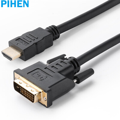 

(PIHEN) PH-ZHX031 HDMI to DVI cable DVI to HDMI cable bi-directional conversion HD cable computer connected projector video conversion cable 3 meters