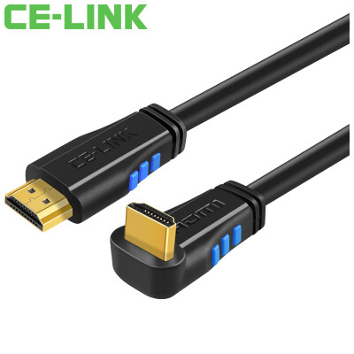 

CE-LINK HDMI-кабель версии 2.0 1-метровый кабель с высокой разрешающей способностью 2,0 локоть сгибания компьютера с высоким разрешением ТВ-монитор проектор линии поддержки 4K * 2K черный 2887