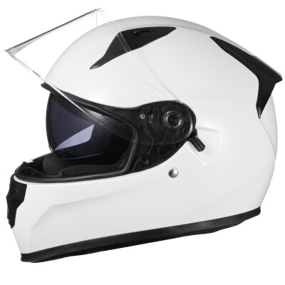 

Tanked Racing Motorcycle Helmet Electric Battery Car Helmet with Bib Double Lens T129 Autumn&Winter Full Helmet  Code White