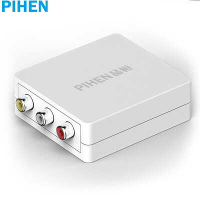 

PIHEN PH-ZHQ018 HDMI to AV Converter Digital HD to 3RCA Analog Adapter Support Computer Millet Box Projector White
