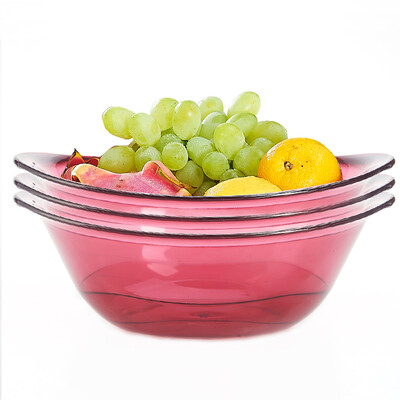 

[Jingdong supermarket] space studio fruit pots candy snacks fruit and vegetable plate set crystal ingot fruit plate 3 only installed KF10301
