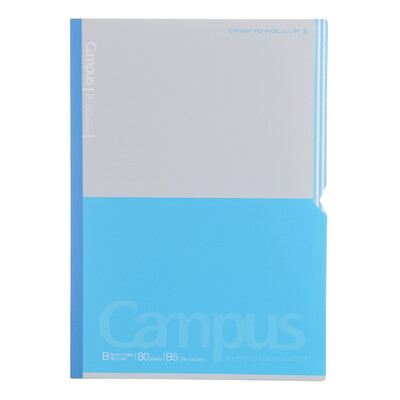

KOKUYO) Japan imported Campus Series B5 / 80 pages cool twists and turns books / notepad / soft copy water blue NO-R8B-Lb