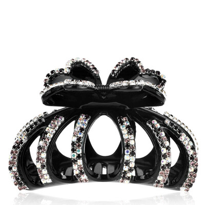 

Royalsasa head hair ornaments hair clip chuck hair claw acrylic crystal black