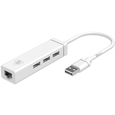 

BIAZE USB network card Fast Ethernet converter USB20 transfer cable Apple Note Mac Book external network port HUB one drag three splitter ZH5-PC