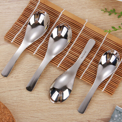 

Ou Runzhe spoon upgrade 304 stainless steel spoon rice spoon tableware set 6 sets