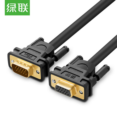 

Зеленый Альянс (UGREEN) VGA удлинительный кабель 3 + 6 Инженерный уровень VGA Мужской к женскому кабелю Компьютерный монитор TV Видео удлинительный кабель 3m Черный 11615