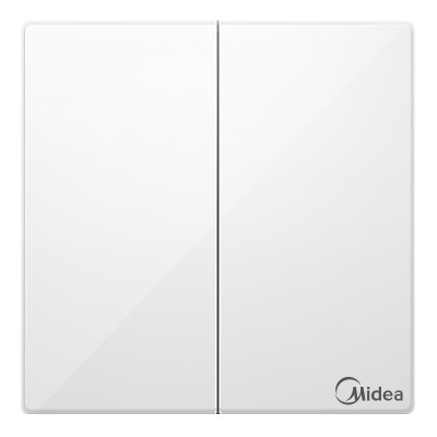 

Midea Midea switch panel double open two open single control Ya white 86 no border