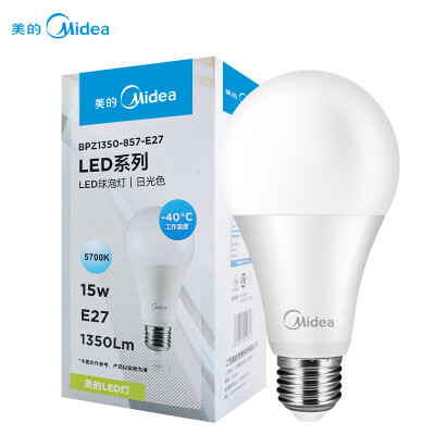 

Midea LED Bulb 12W / 15W E27 Large Screw Base 5700k Daylight White Single