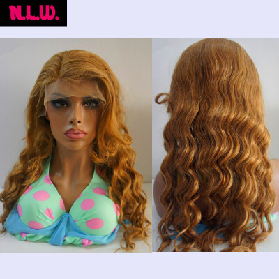 

NLW Brazilian virgin human hair full lace wigs Dark blonde Body wave Glueless