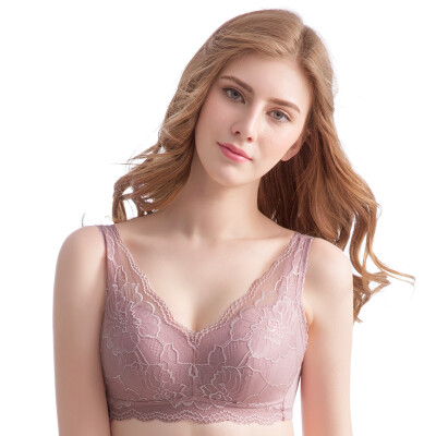 

QIANNAIMEI lace no steel ring underwear healthy leisure adjustable bra