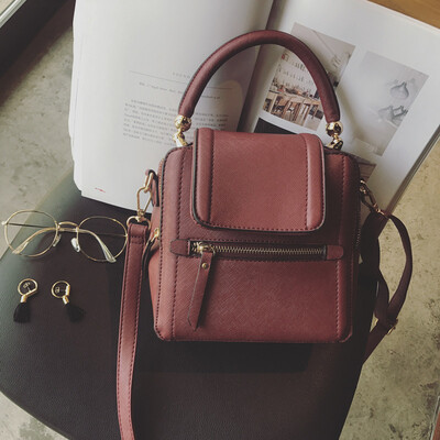 

Jiabaisi handbag Dome Top-Handle Zip Pu leather Shoulder bag with detachable Strap Cool Purse multipurpose crossbody bag