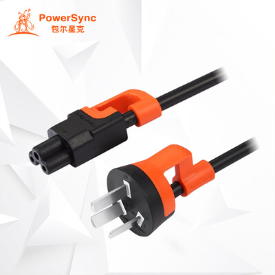 

(PowerSync) PWC-KNB150 Lenovo ASUS Dell HP адаптер для ноутбука шнур питания противоскользящий цвет сливы голова три отверстия прямые 1,5 метра