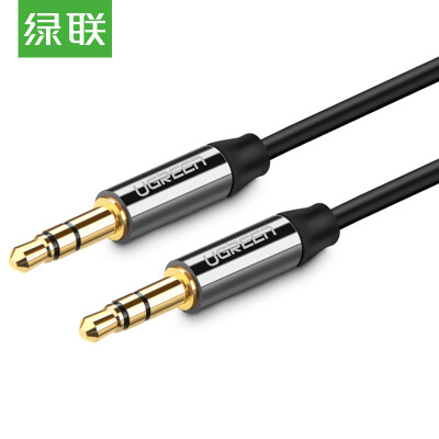 

Green UGREEN car AUX line audio cable 35mm public to public voice cable phone flat panel car audio straight straight line 2 meters black 30554