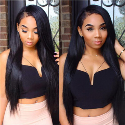 

Full Lace Human Hair Wigs with Baby Hair Thick 7A Brazilian Silky Straight Full Lace Wigs 130% Density Smooth