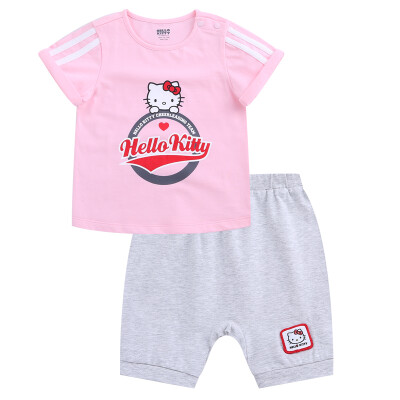 

HelloKitty Children's Short Sleeve Set Top Shorts Outline Kit KA722BA22P1412 Soft Powder 120