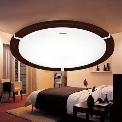 

Panasonic (Panasonic) LED ceiling lamp remote control stepless light adjustment bedroom lamp living room lighting HHLAZ1797 dark brown decorative frame