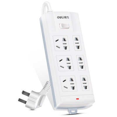 

Effective (deli) 3994 new national standard 6 3 m anti-electric control switch socket / plug / plug