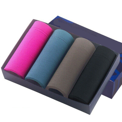 

4pcs Brand Underwear Men Pouch Boxers Shorts Male Panties Mens Trunks Sexy Gay Slip UnderpantsDelivered by Randomly